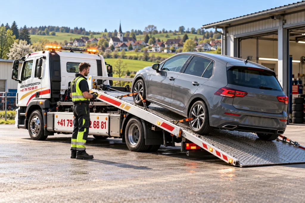 Abschleppfahrzeug für Einsätze in Aargau